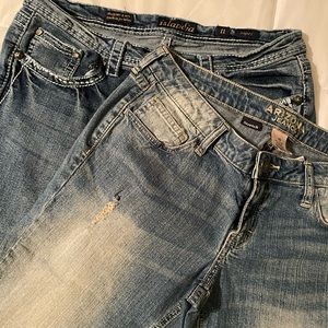 2 pair of jean capris